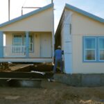 A new manufactured home getting placed